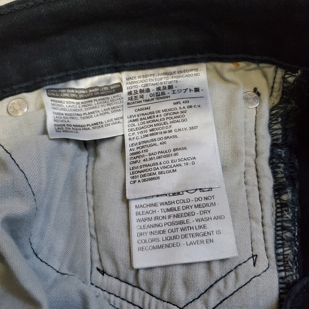 Levi's 502 Regular Taper Fit Jeans Graphite Ink 32 Waist - Picture 8 of 8